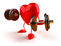 Heart Working Out Lifting Weights 