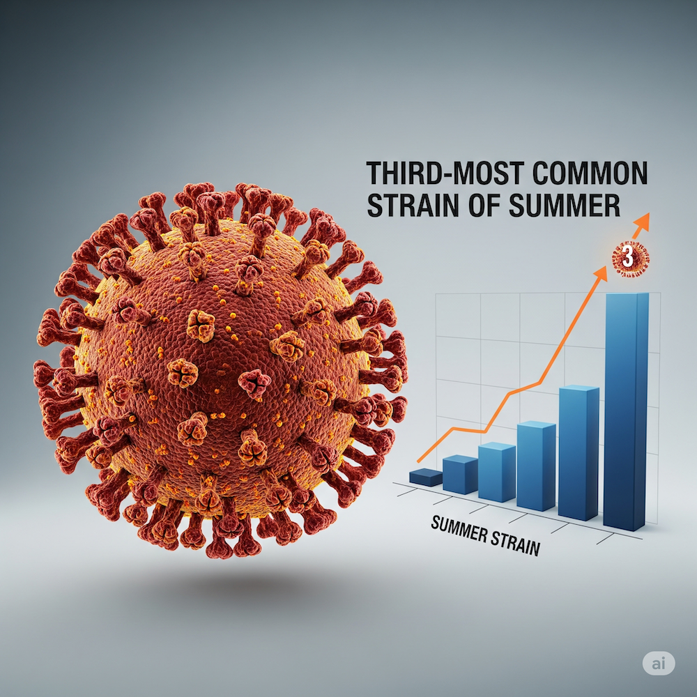 Image of Coronovirus & graph of rising rates